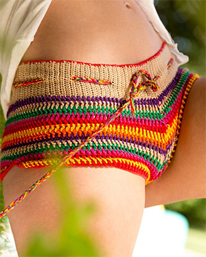 Capri Anderson Colorful Shorts Desire