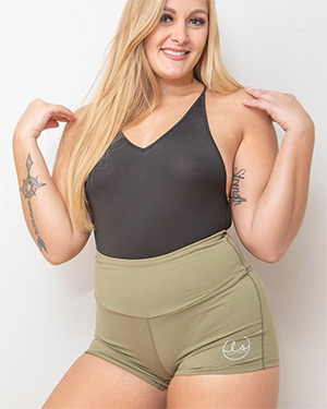 Penny Lund Green Shorts Cosmid