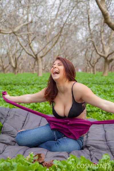 Aubrey Chase Purple Sweater Cosmid